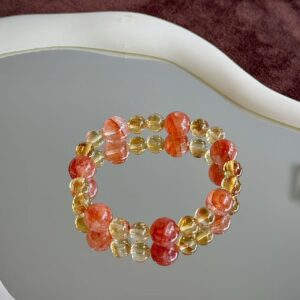 Red Hematoid & Citrine Bracelet